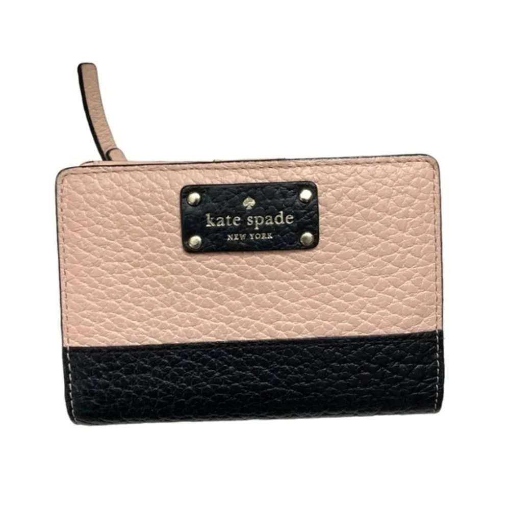 Kate spade pink black colorblock wallet